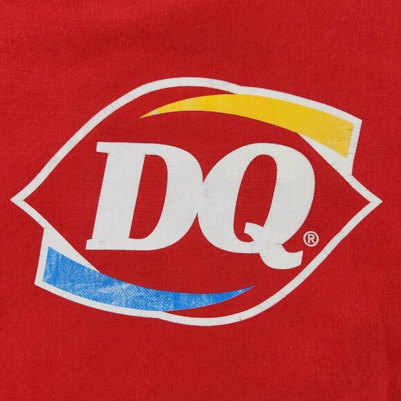 Dairy Queen DQ Classic Logo Sweatshirt Extra Large Employee Crew Work Sweater - Picture 3 of 11